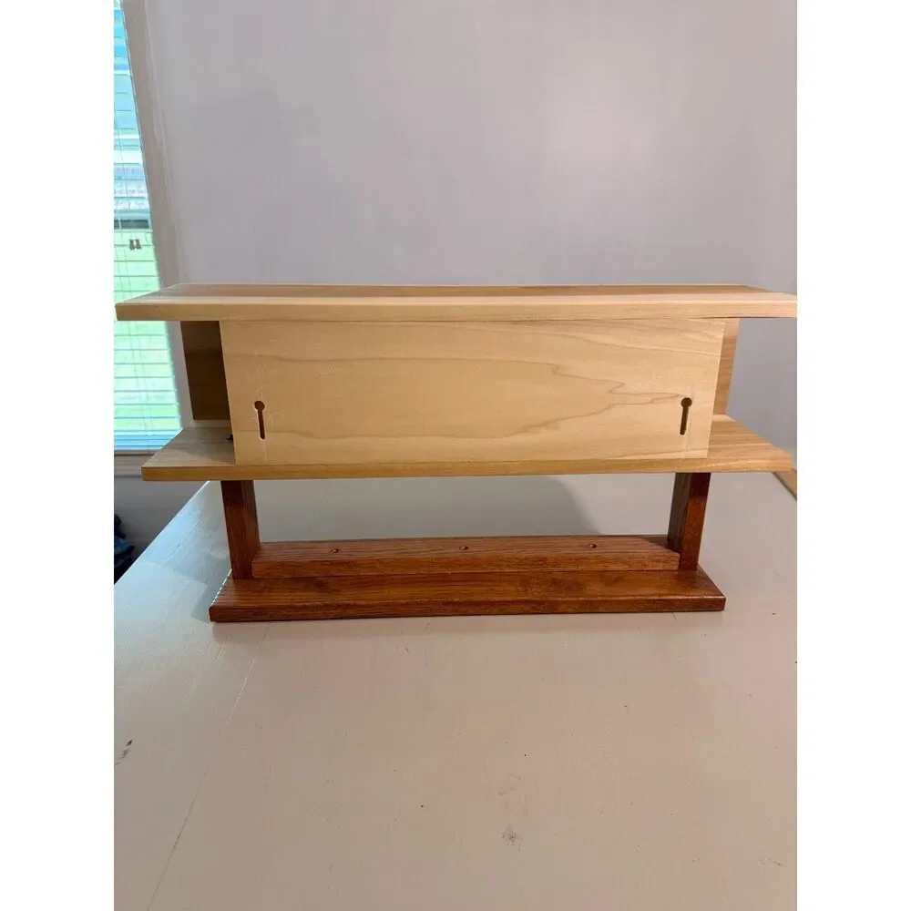Uncommon Goods Wall Mounted Yoga Mat & Block Storage Rack Wooden Organizer 25